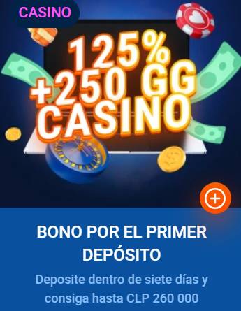 Bono de bienvenida 125% + 250 GG